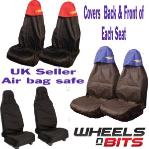 Universal Car Van Waterproof Nylon Front Heavy Duty Protectors Seat Covers x2